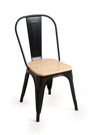 Regalos Miguel Sillas Comedor - Silla Torix Madera Natural - Negro