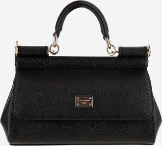 Dolce & Gabbana Black SICILY SMALL LEATHER BAG