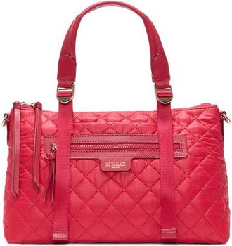 MZ Wallace Small Park Quilted Nylon Satchel in Apple at Nordstrom