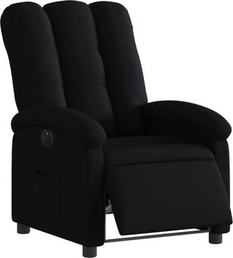 vidaXL Vidaxl - Sillón reclinable eléctrico de tela negro