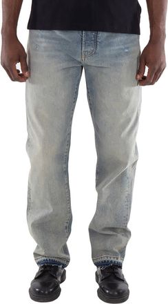Amiri Mens Antique Indigo Released Hem Straight Jeans