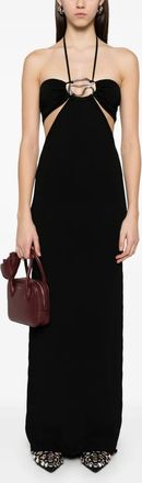 Coperni Womens Knitted Maxi Dress - Black viscose - Size Medium