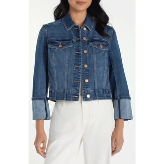 Liverpool L.A. High Cuff Denim Truxker Jacket in West Ways at Nordstrom, Size X-Large P