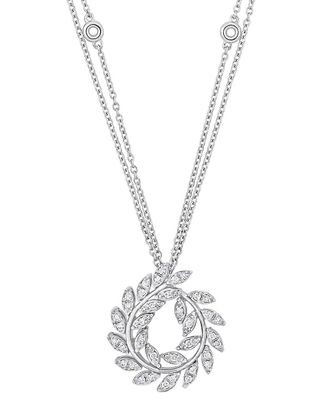 Rina Limor 14K 0.38 Ct. Tw. Diamond Laurel Leaf Necklace