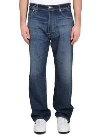 Kenzo Relaxed Fit Cotton Jeans - Blue