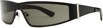 Alexander McQueen Alexander Mcqueen Y2K Wraparound Mask Sunglasses - Black - One Size