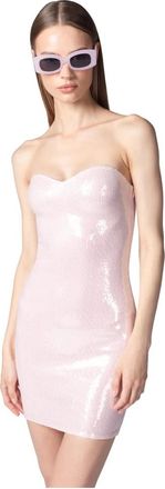 Twentyfourhaitch Siwarosa Jurk - Dames - Feestkleedjes - Roze - XL - Kleedjes