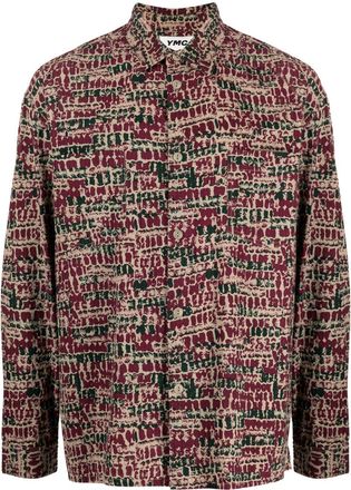 Ymc You Must Create ed Mitchum Abstract-Print Shirt - Mens - Cotton