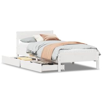 Berkfield Home Bed Frame without Mattress White 100x200 cm Solid Wood Pine