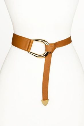Raina Sheila Knot Leather Belt in Camel at Nordstrom, Size Small