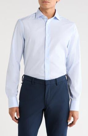 Canali Regular Fit Solid Dress Shirt in Blue at Nordstrom Rack, Size 40