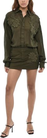 Dsquared2 Dark Green Floral Mini Dress
