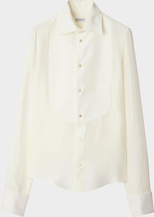 Burberry Bib Silk Button-Down Shirt