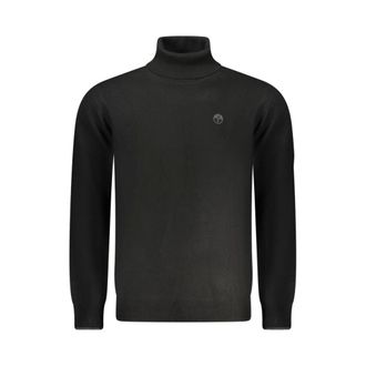 North Sails Truien & Vesten, Heren, Zwart, 2Xl, Wol, Turtleneck Sweater