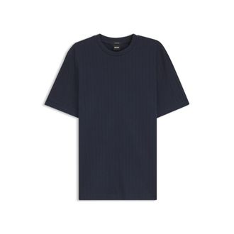 BOSS Regular-fit T-shirt in striped cotton