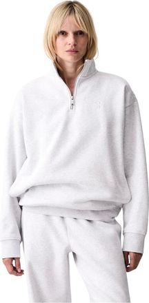 On Running Club Collective 1/4 Zip Sweatshirt - Dames - Sport - Grijs - Maat: XL Katoen