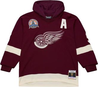 Mitchell & Ness x Just Don Detroit Wings Jersey Hoodie Red JY16665-DRWDKRD