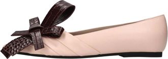 N&deg;21 Leren Ballerina - Dames - Ballerinas - Roze - 36 EU - Leer - Schoenen