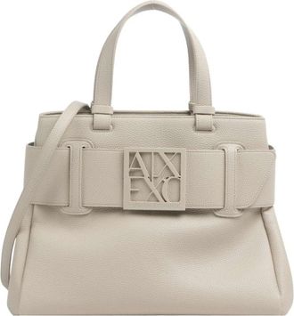 A|X Armani Exchange Shopping Bag Susy S - Dames - Handtassen - Beige - ONE Size - Leer - Tassen