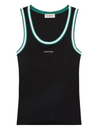 Calvin Klein logo-embroidered vest - women - Fabric - S - Black