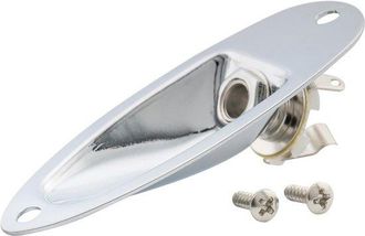 OEM Placa De Conexi&oacute;n Para Guitarra El&eacute;ctrica Estilo Stratocaster - Cubierta Cromada Para Toma De Salida