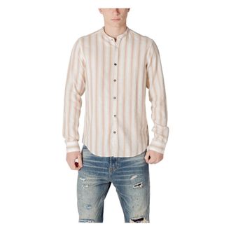 Gianni Lupo Heren, Overhemden, Beige, Maat: 2XL Katoen