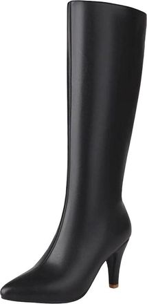 Generic Womens Elegant Knee High Boots Fashion Heeled Long Booties Winter Party Style