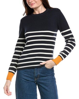 Brodie Stripe Cashmere-Blend Sweater