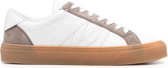 Moncler White Pannelled Design Sneakers
