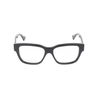 Gucci Zwart Transparante Bril Gg 1428O Stijl - Heren - Brillen - Zwart - 55 MM - Accessoires