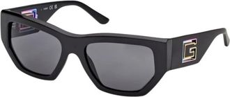 Guess Geometrische Zonnebril - Dames - Zonnebrillen - Zwart - 54 MM - Accessoires