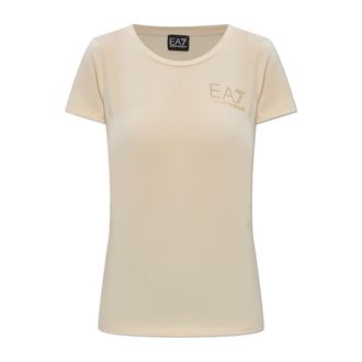 Emporio Armani Emporio Armani Ea7, Mujer, Camisetas, Beige, Talla: S
