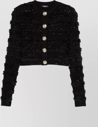 Balmain knitwear cardigan tweed texture