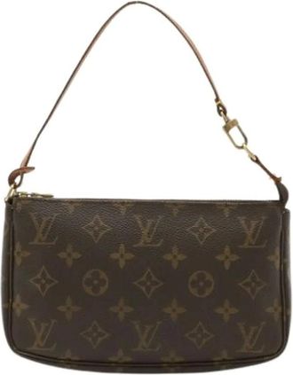 Louis Vuitton Pre-owned Shoulder Bags, female, Brown, Size: ONE SIZE Pre-owned Monogram Pochette