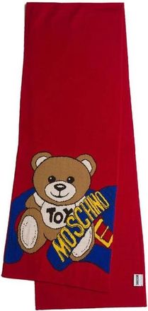 Moschino M2804 Sjaal - Dames - Wintersjaals - Rood - ONE Size - Wol - Accessoires