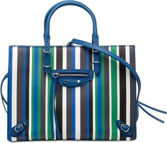 Balenciaga Pre-owned Balenciaga Mini Leather Striped Papier A6 Zip Around Satchel Ladies K5X5KI4746A3XSGJ