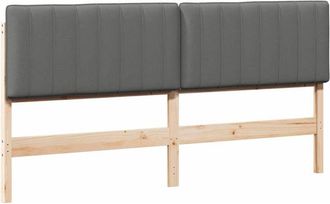 vidaXL Cabecero Tapizado Con Cabecera Marr&oacute;n Y Gris Claro 180 Cm Vidaxl