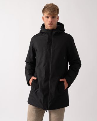 HUGO BOSS Mens Hexatech Parka in Black - Size Medium
