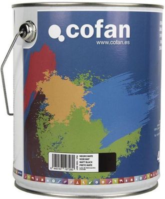 cofan Esmalte Sint&eacute;tico (4 L) Negro Mate, Esmalte Sint&eacute;tico Al Disolvente Disponible En Una Amplia Gama De Colores Y Tonalidades Fabricado A Base De Resinas