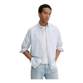 Les Deux Gestreepte Shirt - Heren - Casual Overhemden - Blauw - S - Katoen - Overhemden