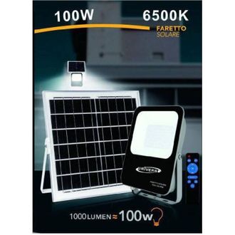 Trade Shop Trade Shop Traesio - Trade Shop - Faretto Faro Led Solare 100 Watt Con Ip65 Luce Fredda 6500k Fso-100w