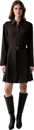 A|X Armani Exchange Vestido Camisero - Dresses - Mujer - Marr&oacute;n - XS