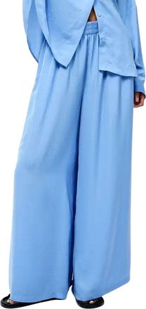 French Connection Dames-culotte met wijde pijpen van Damasco (Korenbloem blauw)