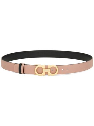 Ferragamo Gancini reversible leather belt - Pink