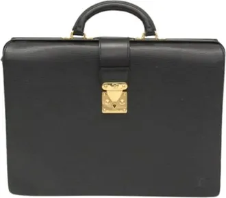 Louis Vuitton Pre-owned Handbags, male, Black, Size: ONE SIZE Pre-owned Serviette fermoir