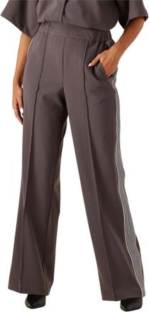 Est'seven June Trouser - Dames - Wijde Broeken - Paars - M - Polyester - Broeken