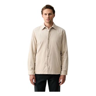 Marc O'Polo Jassen, Heren, Beige, M, Leer, Shirt Jacket