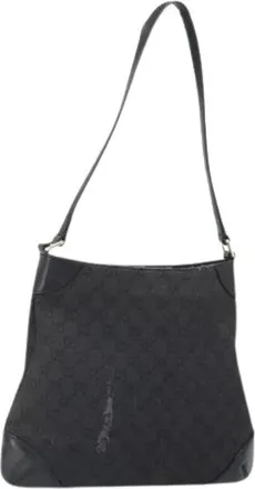 Gucci Pre-owned Canvas Schoudertas - Dames - Vintage Schoudertas - Zwart - ONE Size - Vintage