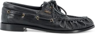 Saint Laurent Schoenen, Heren, Zwart, 42 1/2 EU, Leer, Le Loafer Bateau