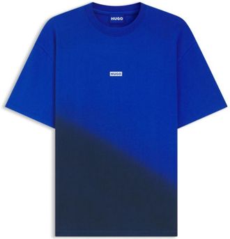 HUGO BOSS Dip-dyed logo T-shirt in cotton jersey